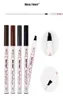 Newest Music Flower Cosmetics Waterproof Eyebrow Enhancers 4 Unique Micro Fork Tip Sweatproof Liquid Eyebrow Pen Drop 1724973