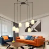 Artpad Nordic DIY LED Lustre Lampe Noir Long Bras Câble Lampe Pour Salon Chambre Chambre Décoration Intérieure Araignée Éclairage