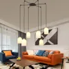 Artpad Nordic DIY LED Chandelier Lamp Black Long Arm Cable Lamp For Living Room Bedroom Room Interior Decoration Spider Lighting