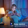 تمت ترقيته RGB LED لهب تأثير النار مصابيح النار 4 أوضاع متعددة الألوان E27 هالوين عيد الميلاد مزخرف ضوء جو ضوء الهاتف