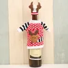 Christmas Reindeer Wine bottle Cover knit Cartoon Reindeer bottle case bag for Christmas Decorations Home Decor