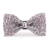 Sparkly White Rhinestone Wedding Mens Bow Tie Fashion Diamond Best Man Bow Ties Real Photos Tuxedos Groom In Stock Free Shipping