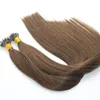Estensioni dei capelli Remy Nano Ring # 4 Capelli umani brasiliani vergini castano scuro pre incollati Mrico Nano Beads Ring Loop Hair Extensions 1g / str