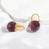 Vanssey Luxury Fashion Jewelry Purple Austrian Crystal Ball Heart Drop Earrings Wedend Partyアクセサリー