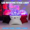 Haut-parleur Bluetooth sans fil Rechargeable, contrôleur de lumière LED, boule magique en cristal, effet lumineux, éclairage de fête DJ Club Disco