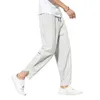 Pantaloni casual a righe maschili alla moda 2020 Pantaloni stringati a vita alta da uomo nuovi per uomo (bianco/grigio/nero/blu scuro)