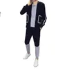 Set da corsa Tuta da uomo Set Spirit Fake Cardigan a due pezzi a maniche lunghe Tuta da uomo Autunno Tempo libero Sport Trainingspak Heren1