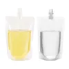 Clear lege 250 ml spruit pouch vloeibare drankjes olie water verpakking tas plastic stand-up drankzakken universeel