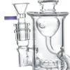 Toru Hookahs Heady Showerhead Perc Smoking Tool Water Pipes Recycler Bong Klein Oil Dab Rig 14 Female Joint Glass Bongs