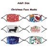 Рождественские маски 6 стилей взрослый олень напечатанный рождественские маски для лица снежинка рождественские ротовые крышки моющиеся многоразовые крышка
