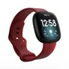 Fitbit Versa 3 Smart Watch Strap 브레이슬릿 팔찌 교체 Versa3 액세서리를위한 실리콘 밴드