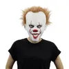 Dropship Maschere di Halloween Film in silicone Stephen King's It 2 Joker Pennywise Mask Full Face Clown Party Mask Orribili Maschere Cosplay Prop