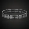 Yahan Nomination Jewelry beliebtes Armband aus Edelstahl mit Buchstaben- und Stretch-Motiv, Armreif für jedermann, Schmuck 5165397