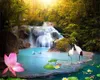 3d papier peint mural belle peinture de paysage eau fine long ruisseau paysage naturel paysage romantique papier peint décoratif