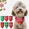 Christmas Pet Triangle Scarf Red Green Merry Christmas Elk Dog Saliva Towel Happy Halloween Pumpkin Adjustable Towel