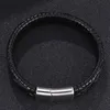 Charm Bracelets Punk Lether Of Men Tainless Steel Magnetic Clasp Bracelet Jewelry BB0408
