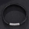 Charm Bracelets Punk Lether Of Men Tainless Steel Magnetic Clasp Bracelet Jewelry BB0408250H