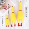 Animaux de compagnie jouets pour chiens criant poulet presser son jouet chiens Super Durable drôle grinçant jaune en caoutchouc poulet chien à mâcher jouet créatif C5290504