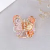 Joy Clay Flower Hair Claw Small Butterfly Rhinestone Hair Clip Metal Accessories For Women