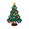 Christmas Decorations 2021 Year Door Wall Hanging Xmas Decoration Kids DIY Felt Tree With Ornaments Children Gifts284T
