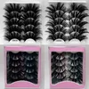 Handmade long thick false eyelashes 5 pairs set 25mm fake lashes extensions eye makeup with retail packing 8 models available DHL Free