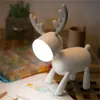 Veilleuse LED cerf, lampe d'alimentation pour bébé, veilleuse de chevet de chambre à coucher, veilleuse, Recharge, douce, synchronisation, Diamming, cadeau mignon