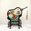 Kinesisk inredning Hem Livingroom Ornaments Kontorsbord Tillbehör Handwork Silk Broderi Mönster med Wenge Frame Bröllopsfödelsedaggåva