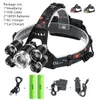 5 LED Headlamps 20000 Lumens High Power LED Headlight T6 4Q5 Camping Head Torch Zoom 4 Modes Head Lantern 2x18650 Frontal Lamp304M5102256