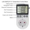 Freeshipping Multi-Function Temperatura Termostato Digital Controlador Tomada Com Temporizador Sensor Probe Aquecimento Arrefecimento 16A 220V