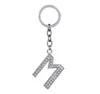 26 A a Z cristal Inglês letras iniciais Keychain Key Rings detentores de bolsa pingente charme moda jóias transporte da gota presente