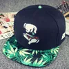 Nova moda masculina feminina boné de algodão bordado mão boné de beisebol folha preta snapback chapéus verão casual hip hop bonés plana sol hat5167254