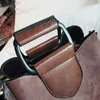 Глянцевая искусственная кожа роскошные сумки женские сумки дизайнерская панель сумка железа рука двойной плечевой ремень новый модный поперек сумка