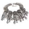 Luxury Crystal Rhinestone Skull Tassel Choker Necklace Women Maxi Chunky Chains Fringe Statement Large Collar Necklaces Pendants7192104