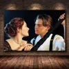 Titanic película clásica Leonardo DiCaprio pintura artística lienzo seda pintura póster para sala de estar decoración del hogar 8742138