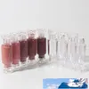 New Arrival DIY Pusty połysk Rury z pędzlem 5ml Plastikowy Cute Candy Shape Gloss Rurki Kosmetyczne Próbki Pojemniki 20 sztuk