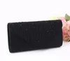 New-Evening bags Women Satin Long Hasp Clutch Bags Simple Cosmetic wedding