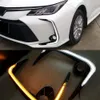 2PCS Auto LED DRL Tagfahrlicht Für Toyota Corolla 2019 2020 2021 2022 Gelb Blinker 12V nebel Lampe Dekoration Stoßstange Licht