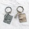 TassEls Keychains Держатель кредитной карты Сумка для кредитной карты PU Кожа змеинкин Зерновые принт Браслетом Идентификационные карты Кошелек с ключами Кольцо Клайчан Изменить нулевой кошелек