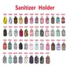 Sanitizer Flaskhållare Solid Neopren KeyRing Bags Blank Chapstick Hand Soap Cover Bag Tjejer Kvinnor Smycken 55 stilar OEM Tillgänglig DW5799