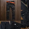 MEN039S Jeans 3 Renkler Erkek Pantolon Fermuar Deliği Serin Pantolonlar 2021 Avrupa Stili Artı Boyut Yırtılmış Erkek1746724