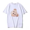 mens stylist t shirt fashion bear printing mens stylist short sleeves black white high quality men women hip hop tees