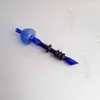 Färgat handglasmunstycke Bubbla Carb Cap Rökpipor Tillbehör med DAB Dabber Tool Straw Stick för Hookahs Vatten Bongs Oljeplattor