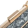 New-2019 acrylic clutch bag marble-print ladies