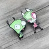 K99 Cartoon Alien Funny Metal Enamel Pins och broscher för ryggsäck / väska Badge Denim Brosch Collar Smycken 1 st