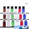 Botella de PET de 10 ml con tapa abatible y reductor transparente, cuentagotas, botella de aceite esencial, botellas de muestra, sin BPA - - Viajes