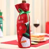 SHINYY PAILLETTE CHRISTAMS Wijnfles Cover Santa Snowman Bottle Case Cadeauzakken Kerst decoraties Home Decor