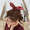 خمر مخطط نقطة طباعة العصابات الشعر Scrunchies الشعر مطاطا بنات حامل ذيل الحصان آذان الأرنب الأشرطة المطاطية العلاقات الشعر الملحقات