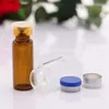 10ML âmbar claro vazio vidro Frascos Frascos de injeção Jars recipientes com tampa da aleta Silicone Butyl rolha