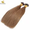 U dica prego extensões de cabelo humano estragos de cabelo preto marrom cor loira pré-ligada hairextensions 100strans um pacote