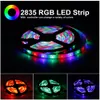 RGB LED Strip Light 5050 2835 DC12V Neon Ribbon Waterproof Flexible LED Diode Tape 60LEDsm 5M 12V LED Strip for Home Decoration9380752